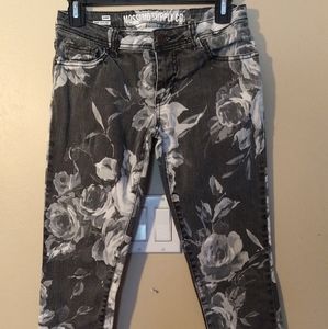 Floral Print Skinny Jeans. Size 3 Women's. Mossimo